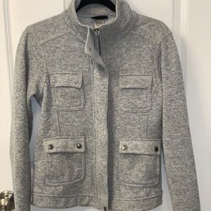 Patagonia light gray knit/fleece jacket wmns S
